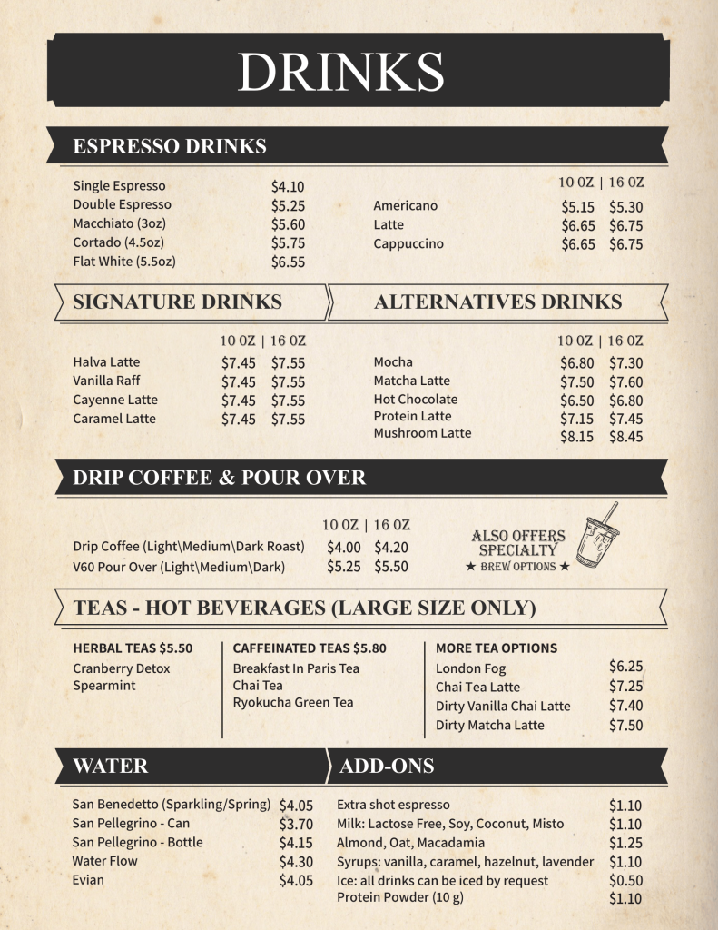 drink menu 2